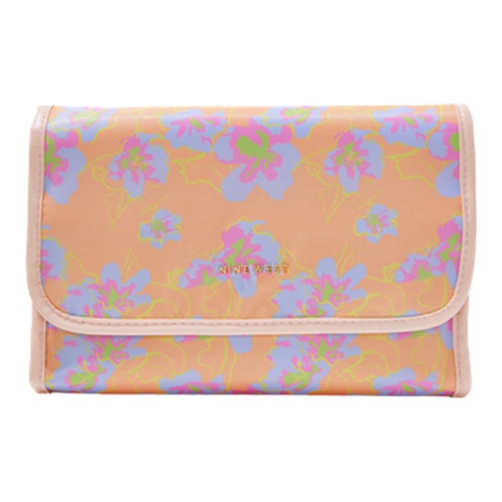 Nine West Orange Floral Hanging Travel Organizer